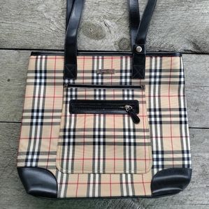Faux Burberry Tote Bag Purse